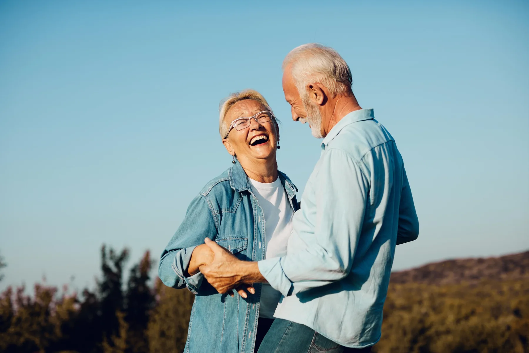 Older couple enjoying life together
